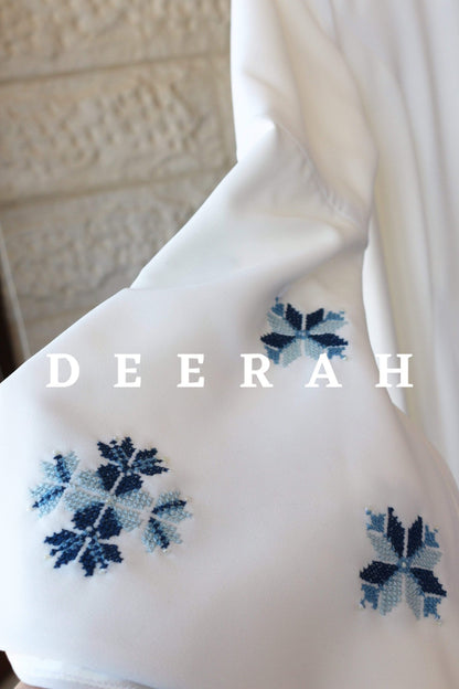 Sama - Hand - Embroidered Palestinian Wedding Dress - Deerah