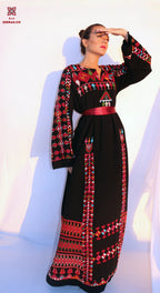 Sara - Hand Embroidered Geometric Dress - Deerah