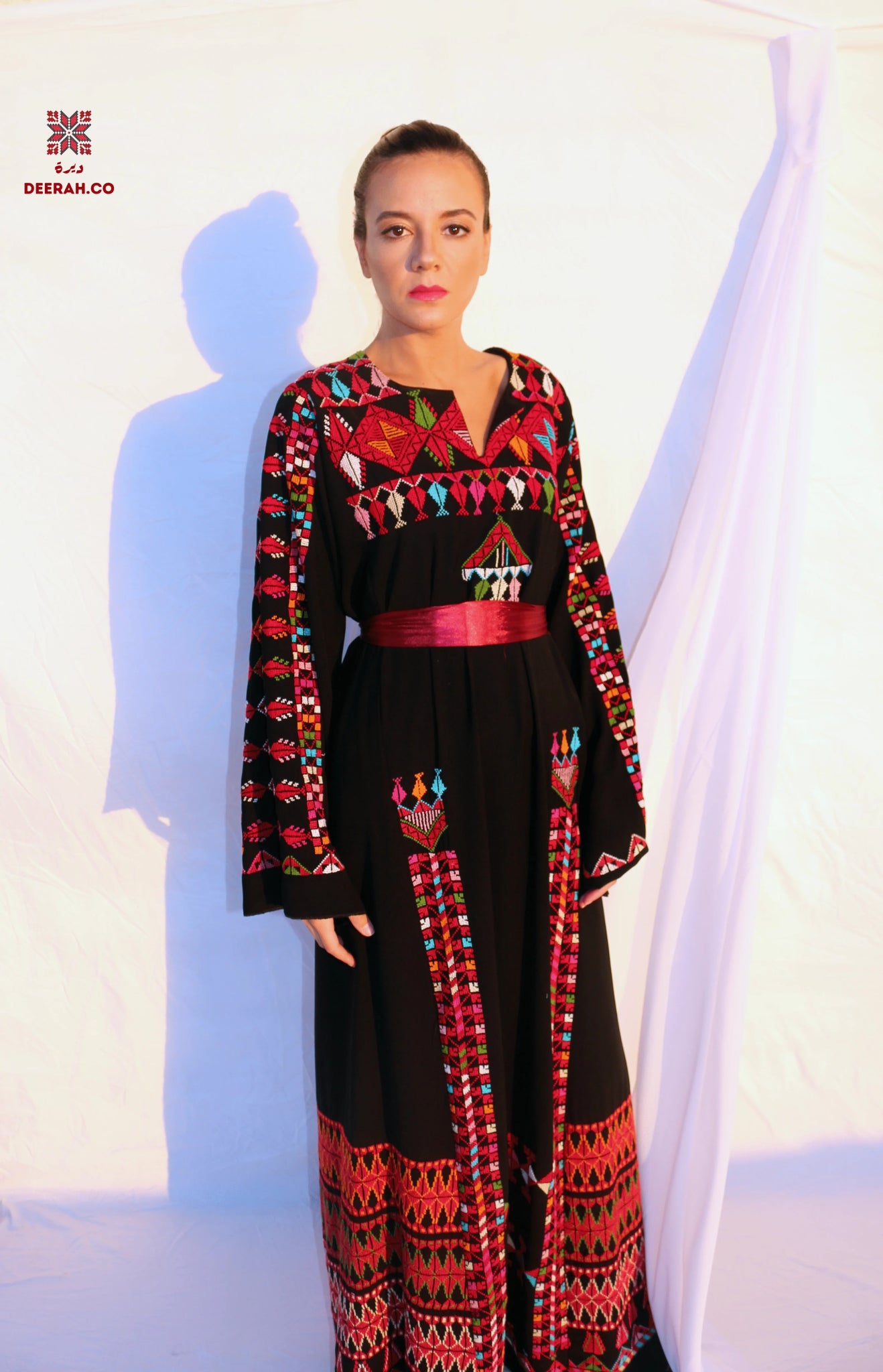 Sara - Hand Embroidered Geometric Dress - Deerah